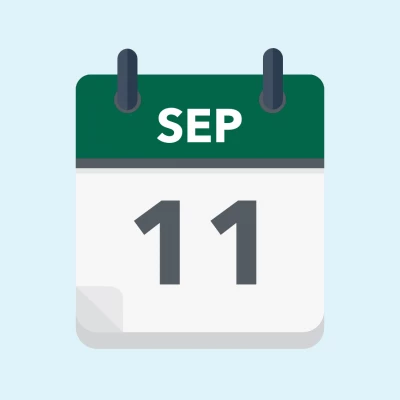 Calendar icon showing 11th September