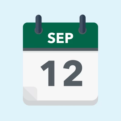 Calendar icon showing 12th September